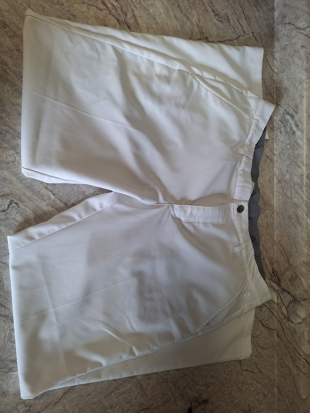 Mens adidas  White Athletic Golf Pants, Size 36